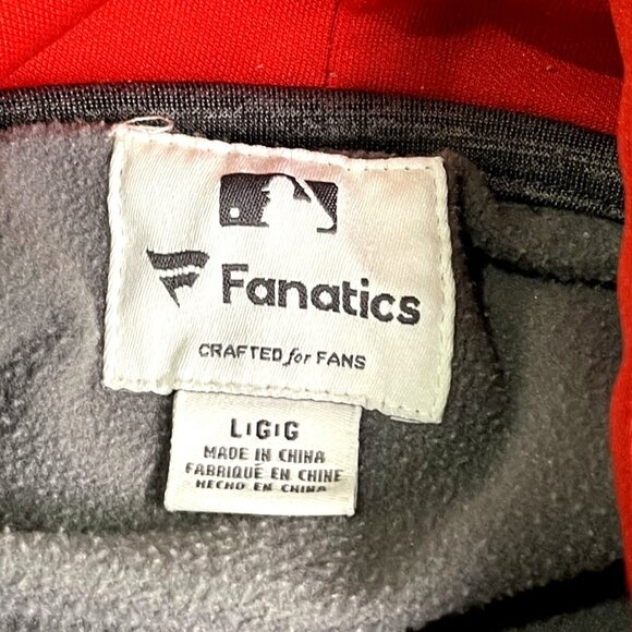 Philadelphia Phillies Fanatics Hoodie Gray Red Medium Baseball Fleece Pullover - Picture 3 of 9